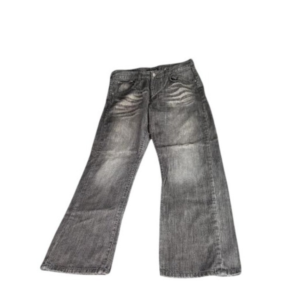 Ecko Unltd Mens 38x30 Charcoal Denim Jeans Slim Straight Skater Y2K Streetwear